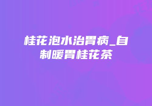 桂花泡水治胃病_自制暖胃桂花茶