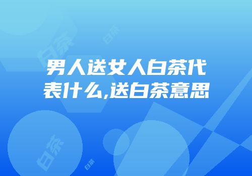 男人送女人白茶代表什么,送白茶意思