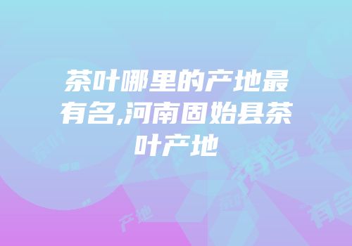 茶叶哪里的产地最有名,河南固始县茶叶产地