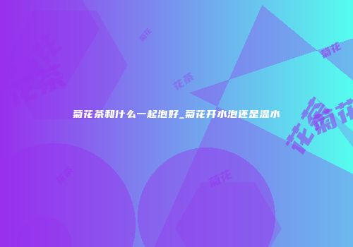 菊花茶和什么一起泡好_菊花开水泡还是温水