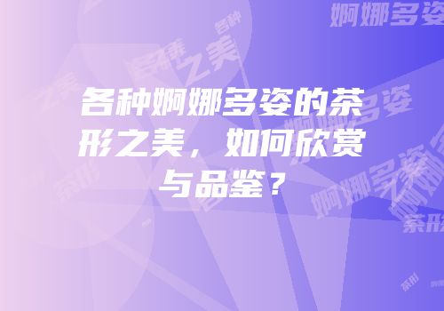各种婀娜多姿的茶形之美，如何欣赏与品鉴？