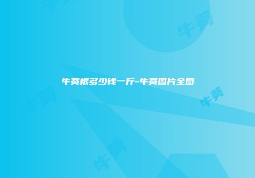 牛蒡根多少钱一斤-牛蒡图片全图
