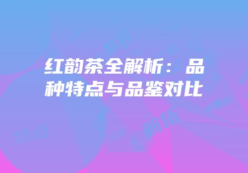 红韵茶全解析：品种特点与品鉴对比