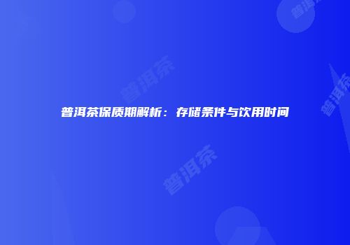 普洱茶保质期解析：存储条件与饮用时间