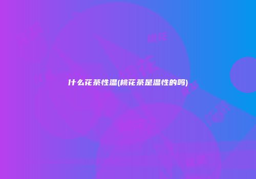 什么花茶性温(桃花茶是温性的吗)