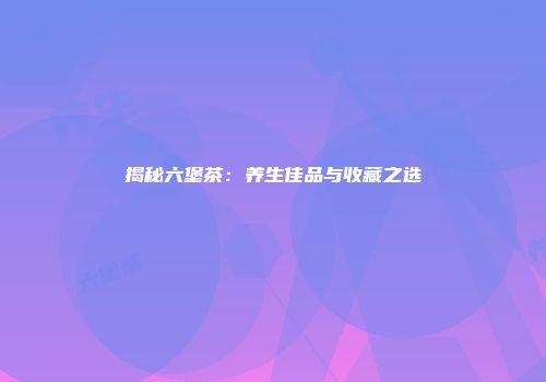 揭秘六堡茶：养生佳品与收藏之选