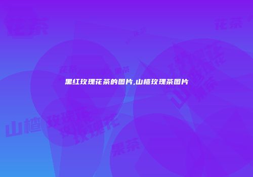 黑红玫瑰花茶的图片,山楂玫瑰茶图片