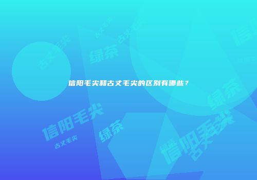 信阳毛尖和古丈毛尖的区别有哪些？