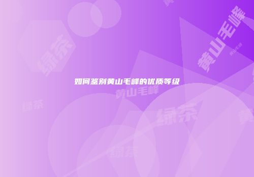 如何鉴别黄山毛峰的优质等级