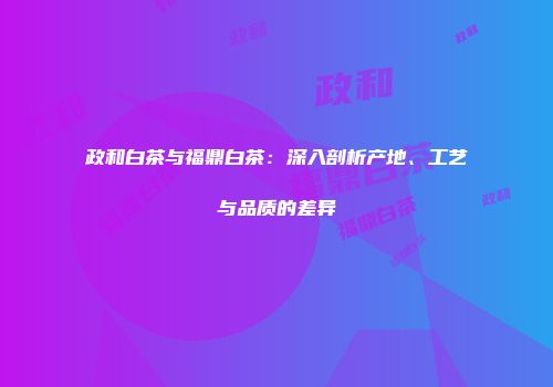 政和白茶与福鼎白茶：深入剖析产地、工艺与品质的差异