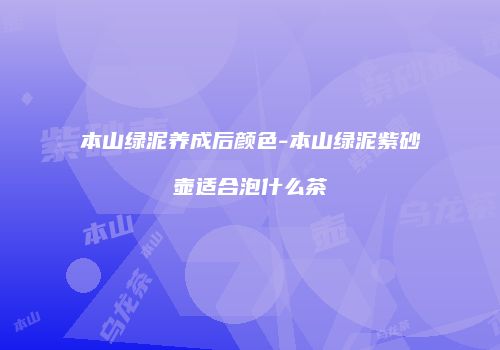 本山绿泥养成后颜色-本山绿泥紫砂壶适合泡什么茶