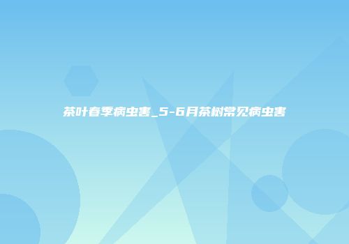 茶叶春季病虫害_5-6月茶树常见病虫害