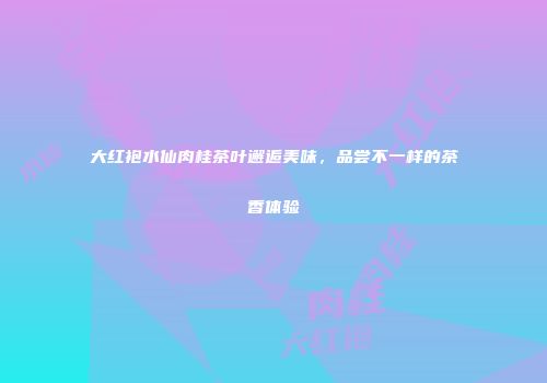 大红袍水仙肉桂茶叶邂逅美味，品尝不一样的茶香体验