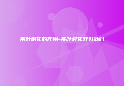 茶叶树花的作用-茶叶对花有好处吗