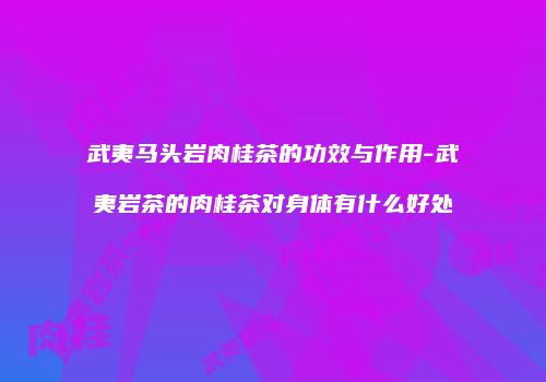 武夷马头岩肉桂茶的功效与作用-武夷岩茶的肉桂茶对身体有什么好处