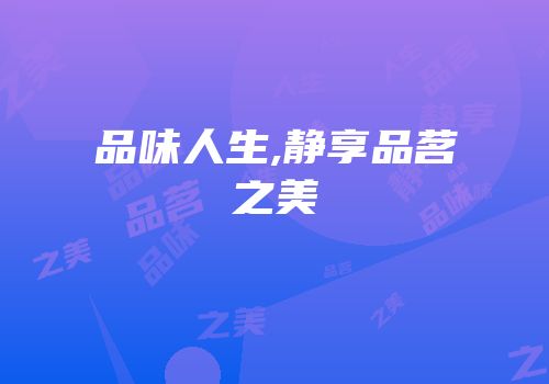 品味人生,静享品茗之美