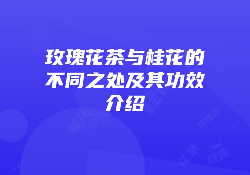 玫瑰花茶与桂花的不同之处及其功效介绍