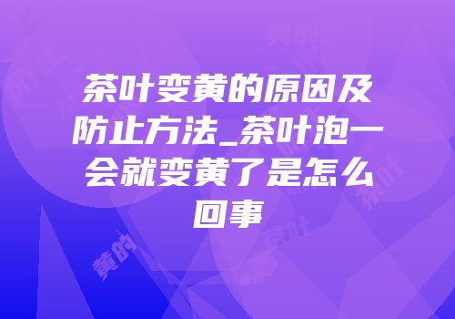 茶叶变黄的原因及防止方法_茶叶泡一会就变黄了是怎么回事