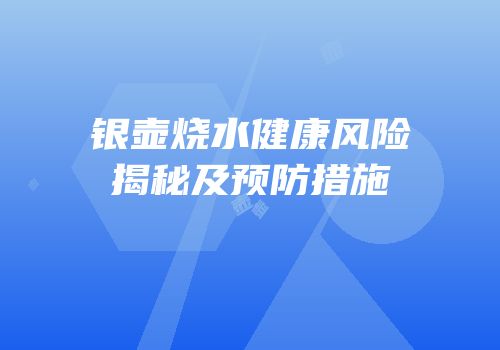 银壶烧水健康风险揭秘及预防措施