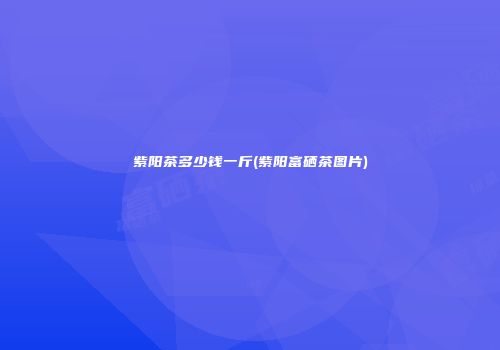 紫阳茶多少钱一斤(紫阳富硒茶图片)