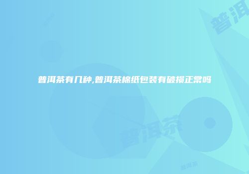 普洱茶有几种,普洱茶棉纸包装有破损正常吗
