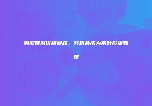岩韵普洱价格暴跌，有机会成为茶叶投资新宠