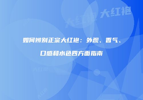 如何辨别正宗大红袍：外观、香气、口感和水色四方面指南