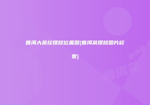 普洱大茶坨摆放位置图(普洱茶摆放图片欣赏)