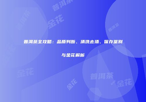 普洱茶全攻略：品质判断、清洗去渍、保存鉴别与金花解析