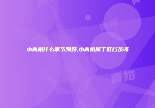小青柑什么季节喝好,小青柑属于低档茶吗