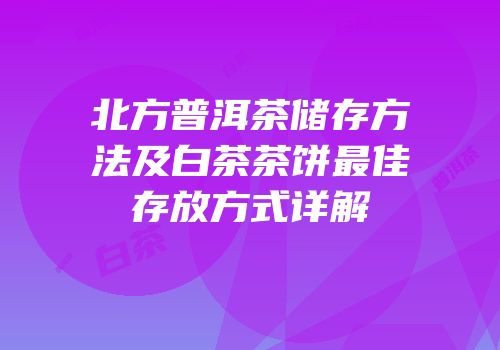 北方普洱茶储存方法及白茶茶饼最佳存放方式详解