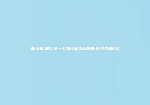 胎菊能和红茶一起泡吗(红茶配胎菊可以喝吗)