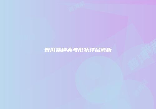 普洱茶种类与形状详尽解析