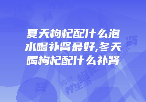 夏天枸杞配什么泡水喝补肾最好,冬天喝枸杞配什么补肾