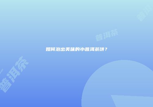 如何泡出美味的小普洱茶饼？