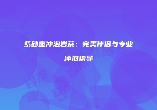 紫砂壶冲泡岩茶：完美伴侣与专业冲泡指导