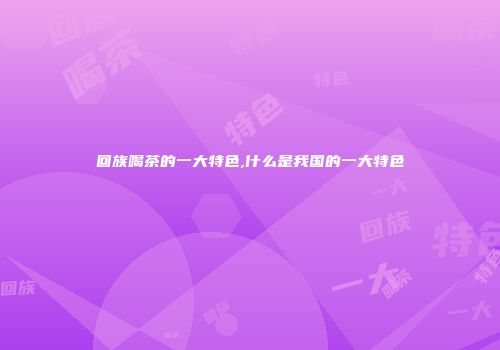 回族喝茶的一大特色,什么是我国的一大特色