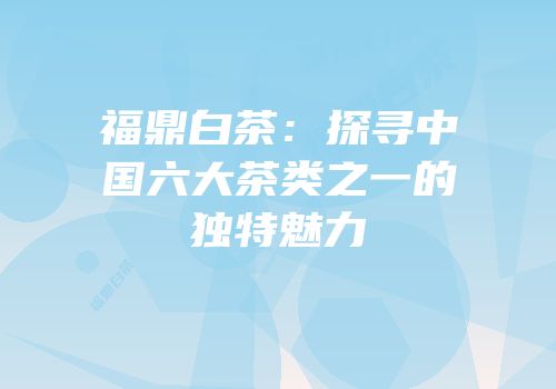 福鼎白茶：探寻中国六大茶类之一的独特魅力