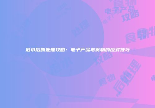 泡水后的处理攻略：电子产品与食物的应对技巧