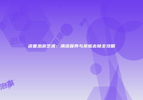 瓷壶泡茶艺术：清洁保养与茶垢去除全攻略