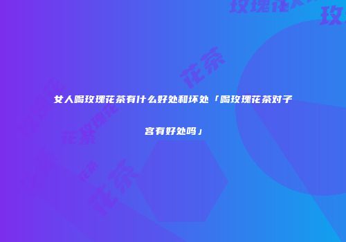 女人喝玫瑰花茶有什么好处和坏处「喝玫瑰花茶对子宫有好处吗」