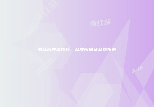 滇红茶冲泡技巧、品质辨别及品鉴指南
