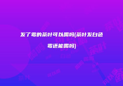 发了霉的茶叶可以喝吗(茶叶发白色霉还能喝吗)