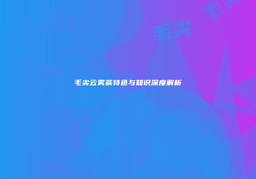 毛尖云雾茶特色与知识深度解析