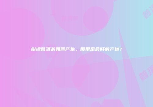 柑橘普洱茶如何产生，哪里是最好的产地？