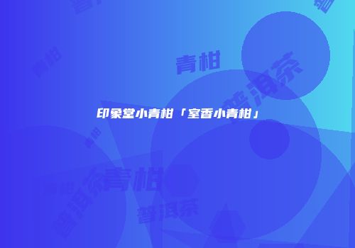 印象堂小青柑「室香小青柑」