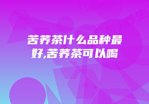 苦荞茶什么品种最好,苦荞茶可以喝