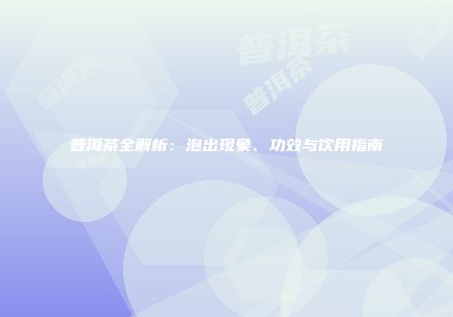 普洱茶全解析：泡出现象、功效与饮用指南