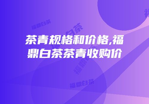 茶青规格和价格,福鼎白茶茶青收购价