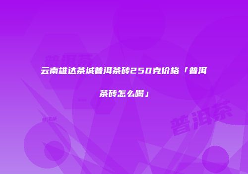 云南雄达茶城普洱茶砖250克价格「普洱茶砖怎么喝」